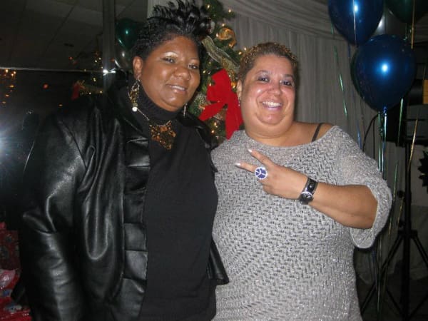 TSB's Manager Jaye Morris and Peace Boston President Cindy Diggs