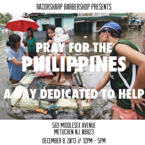 Phillippines Relief | RAZORSHARP BARBERSHOP & SHAVE PARLOR
